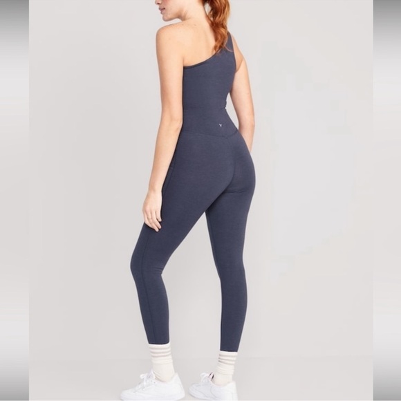 NWOT! Blue One-Shoulder PowerChill 7/8-Length Bodysuit - PETITE SIZES ONLY - Picture 3 of 12